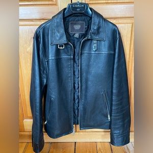 Men’s Coach Leather Moto Jacket Small